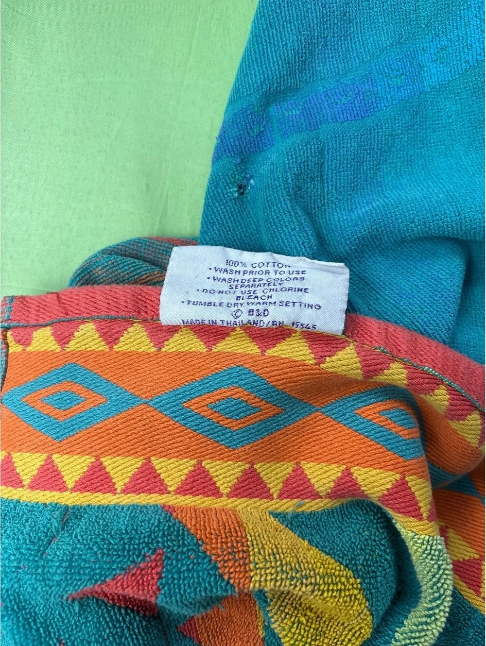 Vintage Royal Terry Cowboy Beach Towel Israel 100% Cotton